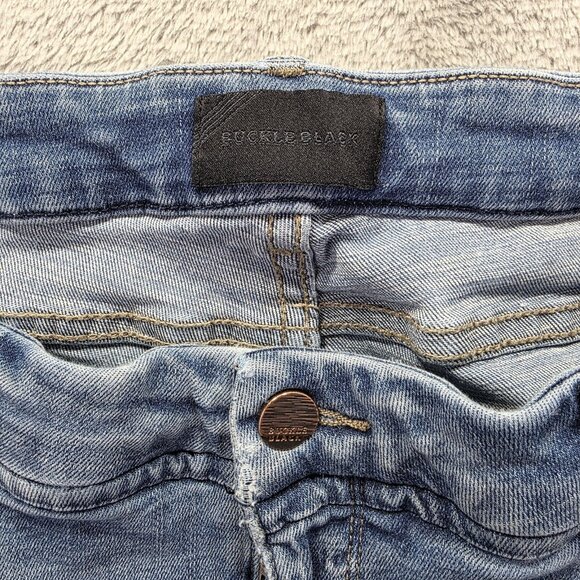 Buckle Black Jeans Womens 34x30 Light Wash Skinny Fit No. 53 Stretch Blue Denim - Picture 5 of 10